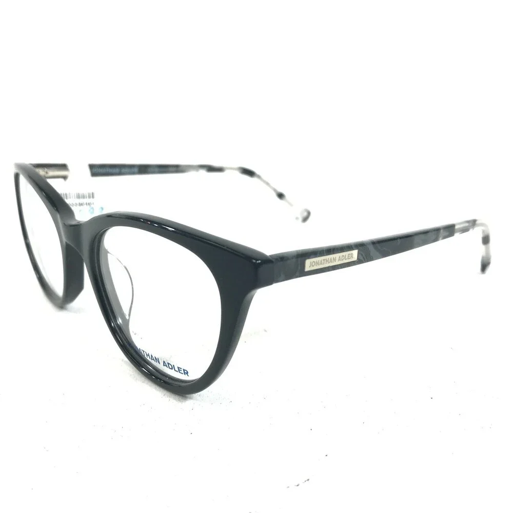 Jonathan Adler Eyeglasses Frames JA307UF Black Gray Marble Cat Eye 51-20-140